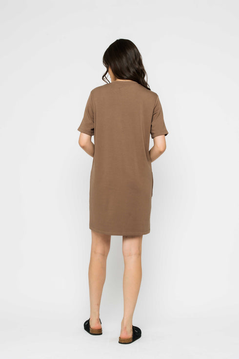 Nell-Luxe Fleece Tee Dress
